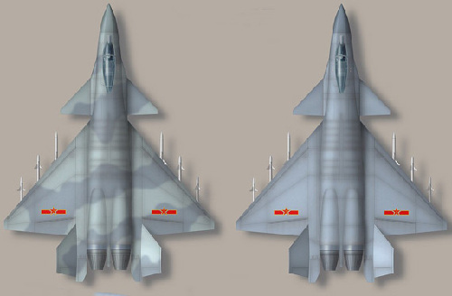 中國四代戰機假想圖。