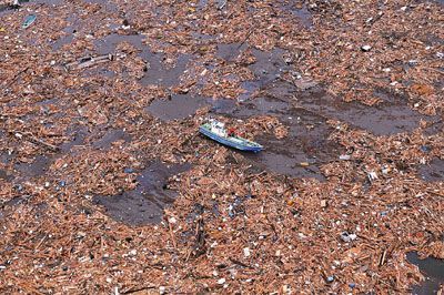 日本海嘯殘留巨型垃圾堆漂向美國 大如三個德州