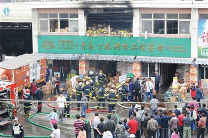 撫順路批發市場一家店鋪失火，燒掉價值十萬元味精