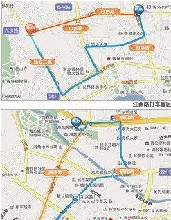 的哥繪青島打車盲區圖