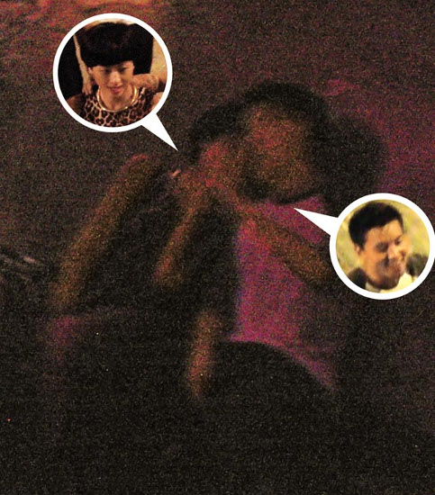 徐濠縈前晚在蘭桂坊夜店，跟猛男貼頭耳語