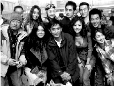 宣傳《韓城攻略》，大家都怕冷，唯她“獨領風騷”。