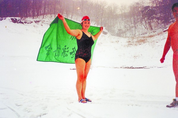 靳小軍的耐寒能力同樣驚人。（圖由本人提供）